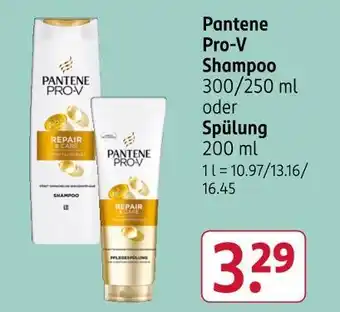 Rossmann Pantene pro-v shampoo Angebot