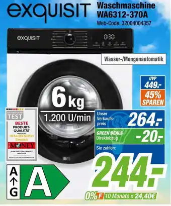 Expert Exquisit waschmaschine wa6312-370a Angebot