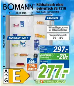 Expert Bomann kühlschrank ohne gefrierfach vs 7316 Angebot