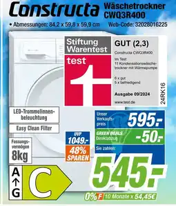 Expert Constructa wäschetrockner cwq3r400 Angebot