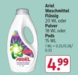 Rossmann Ariel waschmittel flüssig Angebot
