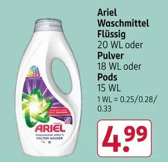 Rossmann Ariel waschmittel flüssig Angebot