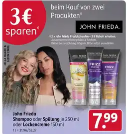 Rossmann John frieda shampoo Angebot