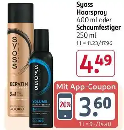 Rossmann Syoss haarspray Angebot