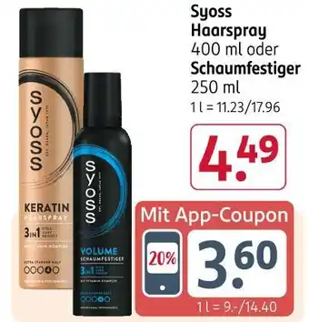 Rossmann Syoss haarspray Angebot
