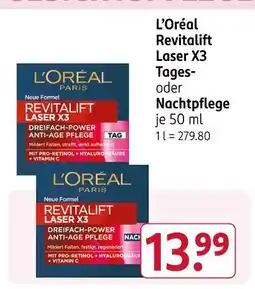 Rossmann L'oréal revitalift laser x3 tagespflege Angebot