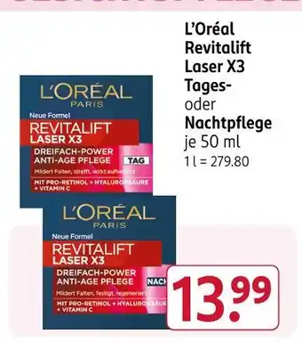 Rossmann L'oréal revitalift laser x3 tagespflege Angebot