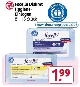 Rossmann Facelle diskret hygiene-einlagen maxi Angebot