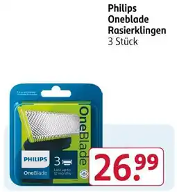 Rossmann Philips oneblade rasierklingen Angebot