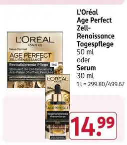 Rossmann L'oréal age perfect zell-renaissance tagespflege Angebot