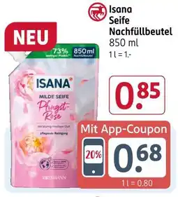 Rossmann Isana seife nachfüllbeutel Angebot