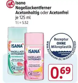 Rossmann Isana nagellackentferner acetonhaltig Angebot