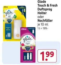 Rossmann Glade touch & fresh duftspray halter Angebot
