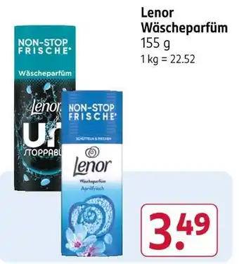 Rossmann Lenor non-stop frische wäscheparfüm unstoppables Angebot
