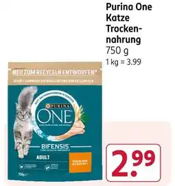 Rossmann Purina one katze trocken-nahrung Angebot