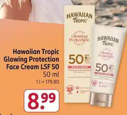 Rossmann Hawaiian tropic glowing protection face cream lsf 50 Angebot
