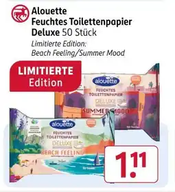 Rossmann Alouette feuchtes toilettenpapier deluxe beach feeling Angebot