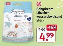 Rossmann Babydream lätzchen wasserabweisend Angebot
