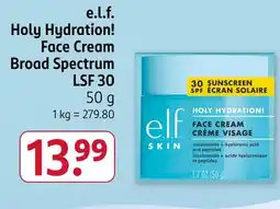Rossmann E.l.f. holy hydration! face cream broad spectrum lsf 30 Angebot