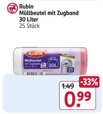 Rossmann Rubin müllbeutel mit zugband Angebot