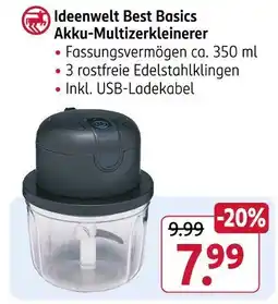 Rossmann Ideenwelt best basics akku-multizerkleinerer Angebot