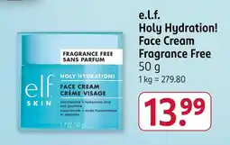 Rossmann E.l.f. holy hydration! face cream fragrance free Angebot