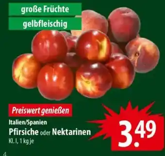 Famila Nord Ost Italien/Spanien Pfirsiche oder Nektarinen Angebot