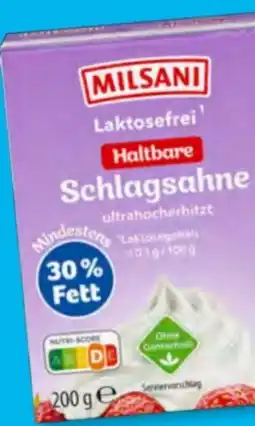 Aldi Süd Milsani Laktosefreie H-Schlagsahne Angebot