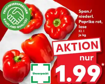 Kaufland Span./ niederl. Paprika rot, lose Angebot
