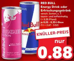 Kaufland RED BULL Energy Drink oder Erfrischungsgetränk Angebot