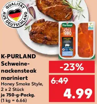 Kaufland K-PURLAND Schweinenackensteak mariniert Angebot