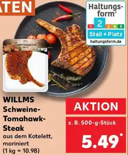 Kaufland WILLMS Schweine Tomahawk Steak Angebot
