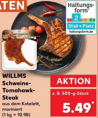 Kaufland WILLMS Schweine Tomahawk Steak Angebot