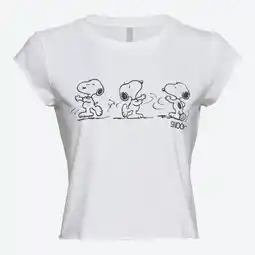 NKD Snoopy Damen-T-Shirt im Cropped-Design Angebot