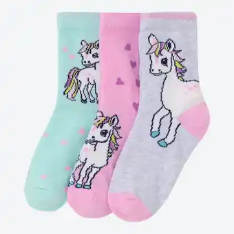 NKD Kinder-Mädchen-Socken mit Pony-Motiven, 3er-Pack Angebot