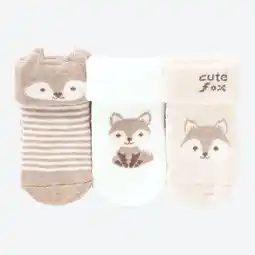 NKD Baby-Newborn-Frotteesocken mit Fuchs-Design, 3er-Pack Angebot