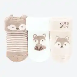 NKD Baby-Newborn-Frotteesocken mit Fuchs-Design, 3er-Pack Angebot