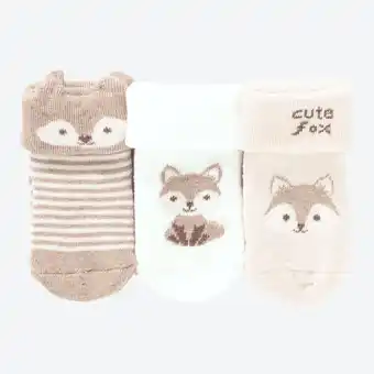 NKD Baby-Newborn-Frotteesocken mit Fuchs-Design, 3er-Pack Angebot