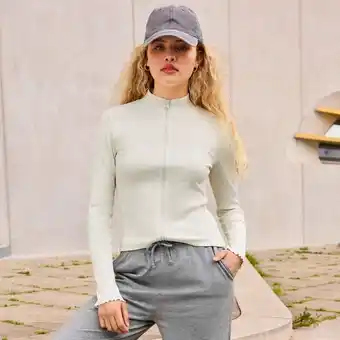 NKD Damen-Jerseyjacke mit Rippenstruktur Angebot