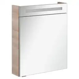 toom Baumarkt Fackelmann LED-Spiegelschrank 'B.Clever' braun 60 x 70,6 x 15,8 cm Angebot