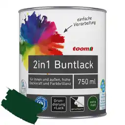 toom Baumarkt toom 2in1 Buntlack 'Morgentau' moosgrün matt 750 ml Angebot