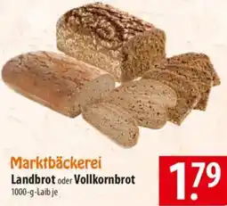 Famila Nord Ost Marktbäckerei Landbrot oder Vollkornbrot Angebot