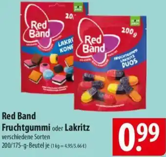 Famila Nord Ost Red Band Fruchtgummi oder Lakritz Angebot