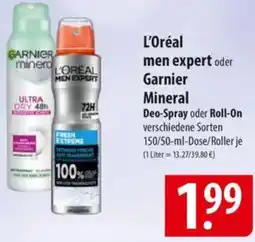 Famila Nord Ost L'Oréal men expert oder Garnier Mineral Angebot