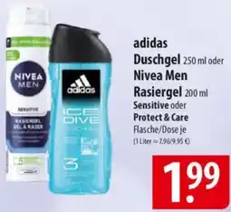 Famila Nord Ost adidas Duschgel oder Nivea Men Rasiergel Angebot