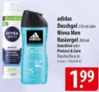 Famila Nord Ost adidas Duschgel oder Nivea Men Rasiergel Angebot