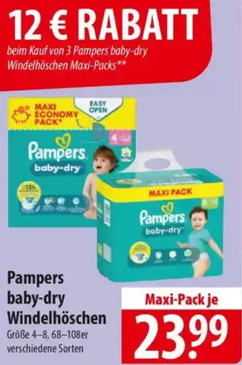 Famila Nord Ost Pampers baby-dry Windelhöschen Angebot