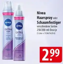 Famila Nord Ost Nivea Haarspray oder Schaumfestiger Angebot