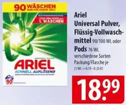 Famila Nord Ost Ariel Universal Pulver, Flüssig-Vollwaschmittel oder Pods Angebot