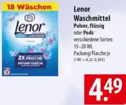 Famila Nord Ost Lenor Waschmittel Pulver, flüssig oder Pods Angebot